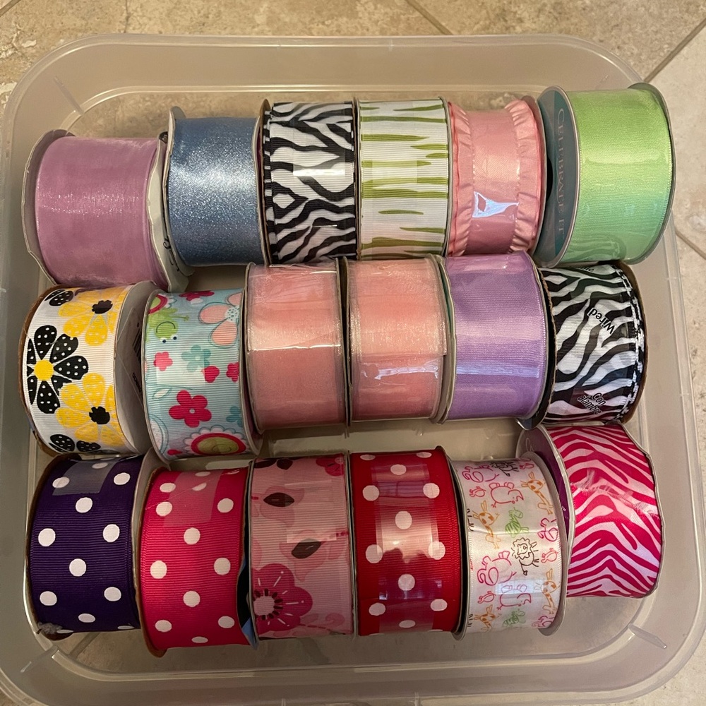 Ribbon - mostly 1.5 inch (container not included)